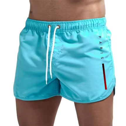 Men's Multi-color Loose Printed Running Beach Shorts