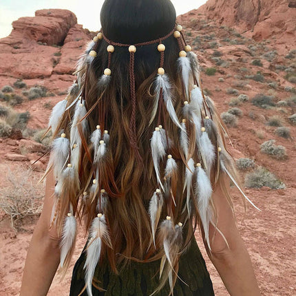 Bohemian Long Feather Headband Feather Hair Accessory