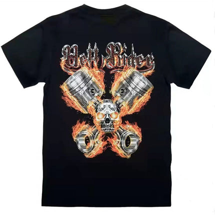 Printed Short-sleeved Leisure Motorcycle