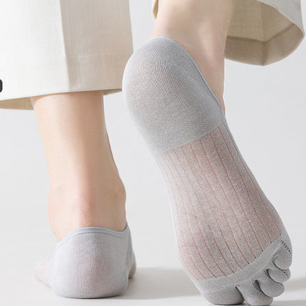 Modal Cotton Five-finger Ultra-thin Breathable Boat Socks