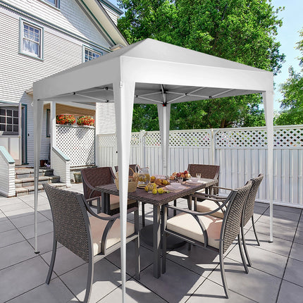 6.5x6.5ft White, No Surrounding Cloth, Folding Shed Oxford Cloth Sprayed Iron Pipe Portable