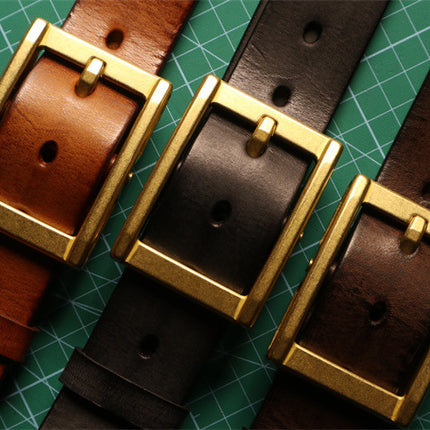 Cargo Jeans Belt Vintage Men's First Layer Cowhide Vegetable