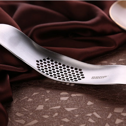 Stainless steel garlic press