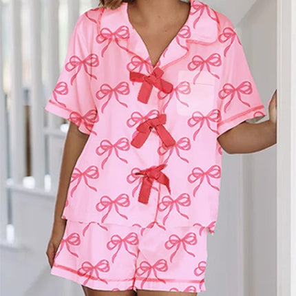 Heart Printing Short-sleeved Shorts Casual Suit Women's Homewear