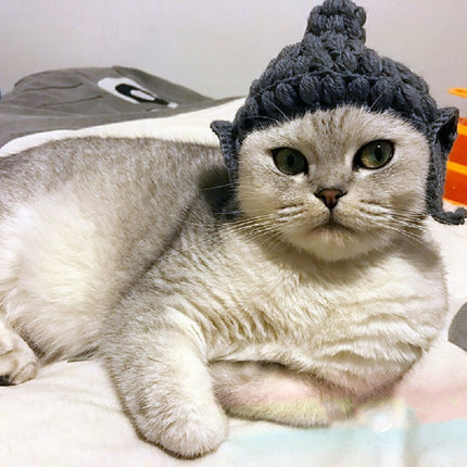 Buddha wool Cat Hat pet knitting hat cos hat