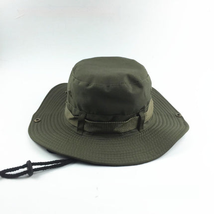 Boonie Hat Beige Broad-brimmed Hat Checked Cloth Men Women Mountaineering Outdoor Double-sided