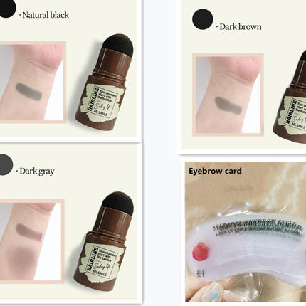 Brow Stamp Shaping Kit Eyebrow Stamp Waterproof Long Lasting Natural Shape Brow Stamp Contouring Stick Makeup Eyebrow Shadow
