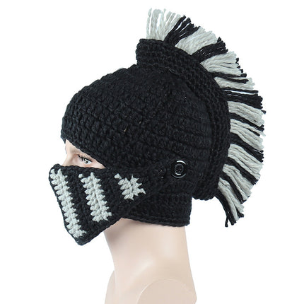 Hand-woven knitted hat