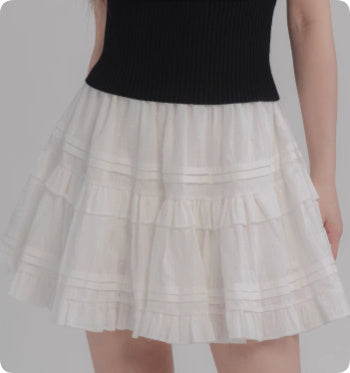 Color Elastic Waist Cake Skirt Half Body Skirt For Women Japanese