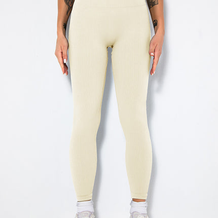 Butt Lifting Yoga Leggings Workout High Waist Tummy Control Ruched Booty Pants, Ribbed Seamless Leggings For Women High Waist Workout Gym Athletic Yoga Pants