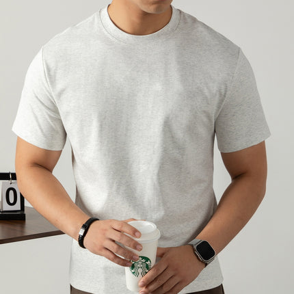 Cold Liquid Ammonia Mercerized Cotton Short-sleeved T-shirt For Men