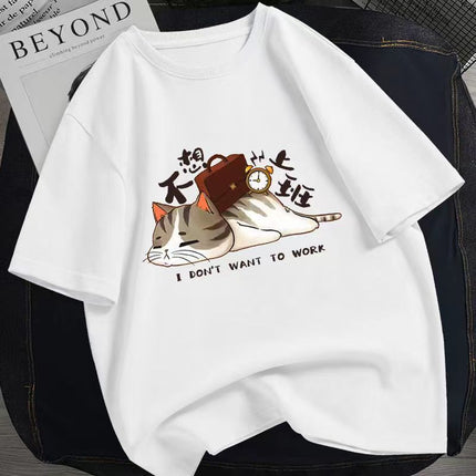 Men's Cartoon Printed T-shirt Casual Top