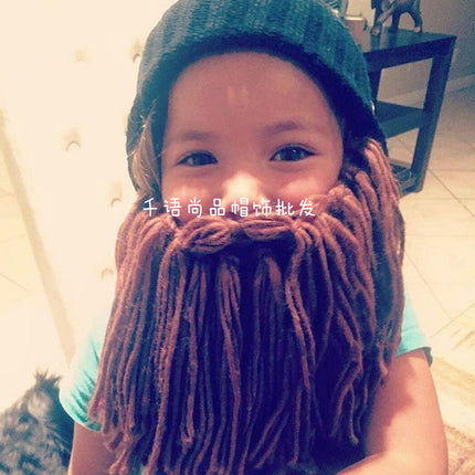 Winter Hand-crocheted Men's Funny Beard Knitted Hat