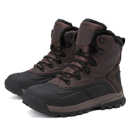 Fleece-lined Warm Plus Size High-top Men's Boots