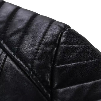 PU leather motorcycle leather jacket