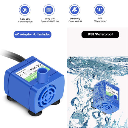 Pet water dispenser water pump