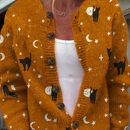 Digital printed cardigan hoodie jacket