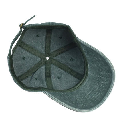 Hat Retro Washed Old Embroidered Peaked Cap