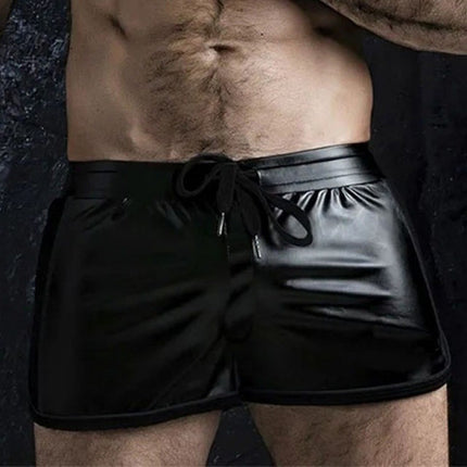 Breathable Sports Casual Biker Leather Shorts