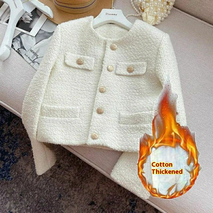 Korean Style Temperament Thickening Coarse Flower Short Fashionable Jacket