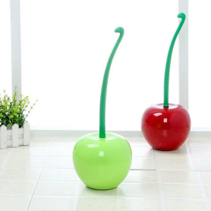 Long Handle Soft Hair Household Toilet Brush Cherry Toilet Brush Daily Necessities Creative Plastic Cleaning Brush Toilet Brush Set