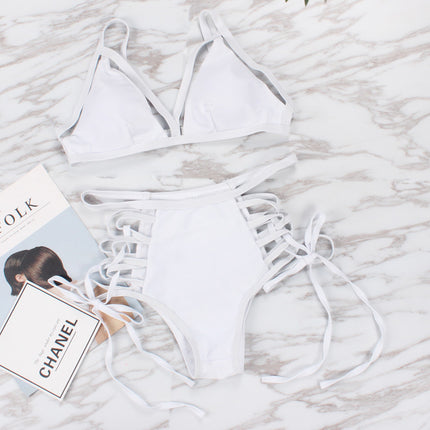 Sexy strap bikini split swimsuit