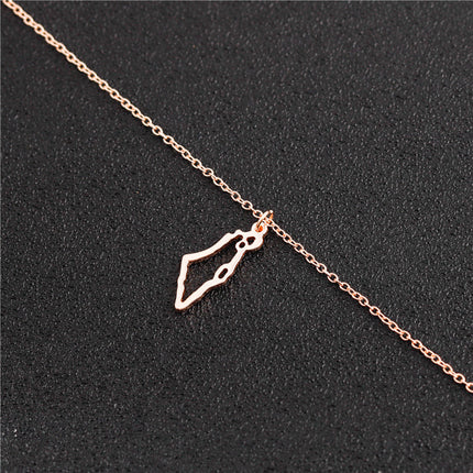 Israel Hollow Charm Pendant Necklace