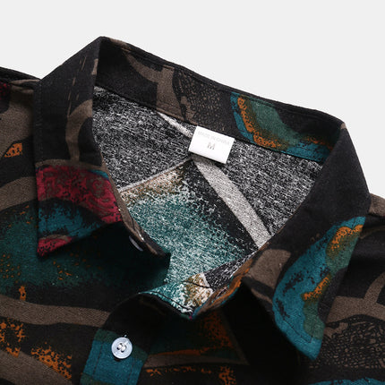 Men's Casual Fashion Printed Short Sleeve Shirt