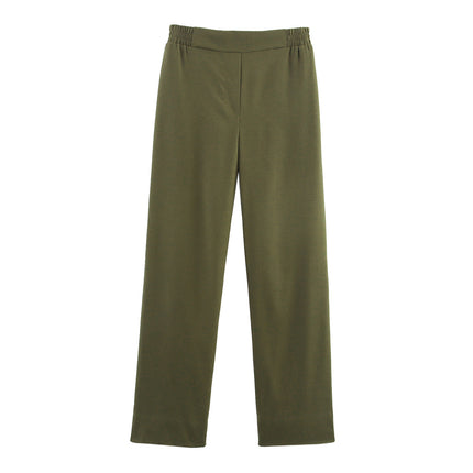 Linen Double Breasted Suit Jacket Linen Wide Leg Pants Suit