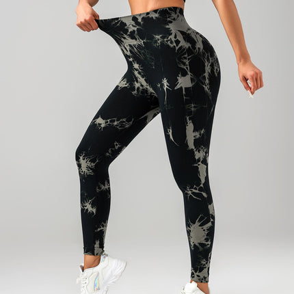 Tie Dye Workout Seamless Leggings For Women High Waist Gym Leggings Yoga Pants, Seamless Leggings For Women High Waist Yoga Pants, Scrunch Butt Lifting Elastic Tights