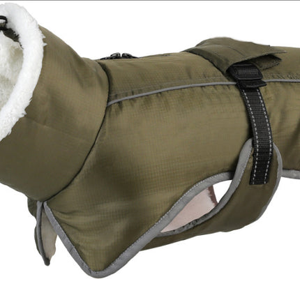 Pet Autumn And Winter Clothes Thick Warm Waterproof Cold-proof Cotton Coat Pet Clothing Dog Clothes