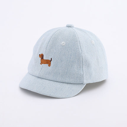 Babies' Spring And Summer Denim Puppy Cute Small-month Baseball Cap
