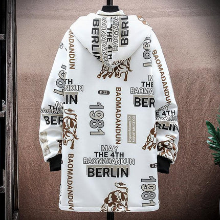 Men Plus Size Velvet Padded Coat