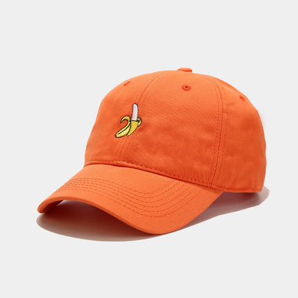 Cute Fruit Banana Embroidery Soft Top Curved Baseball Cap
