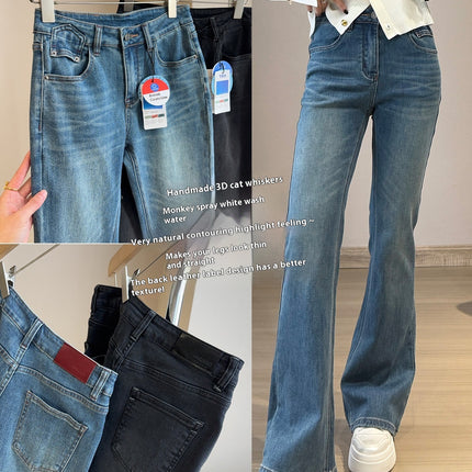 Goddess Long Legs Bootcut Trousers High Waist Slimming Slim Micro Elastic Small Horn