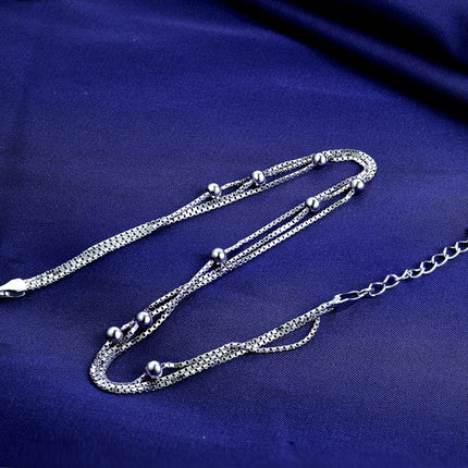 Korean Style Minimalist Creative Hipster S925 Silver Anklet