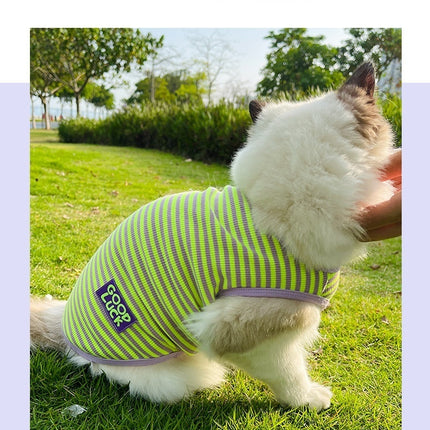 Cool Breathable Stripes Vest Pet Clothes Small Dog Cat Clothes