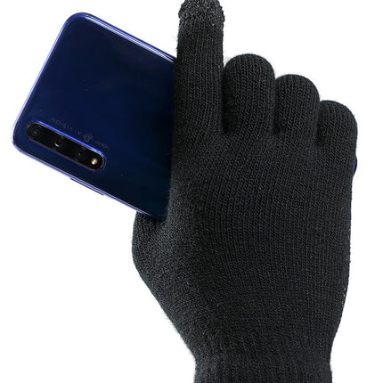 Winter Knitted Gloves For Men And Women Warm Cycling Anti-Cold Anti-Slip Triangular Offset Warm Gloves