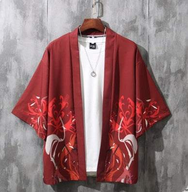 Summer Three-quarter Sleeve Shirt Men's Loose Chinese Style Men's Clothing