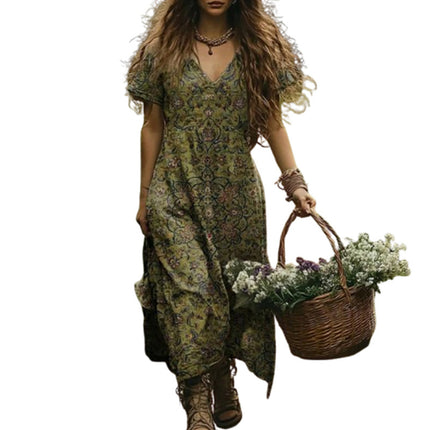 All Match Bohemian V-neck Dress