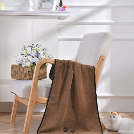 Solid Color Printed Microfiber Pet Towel