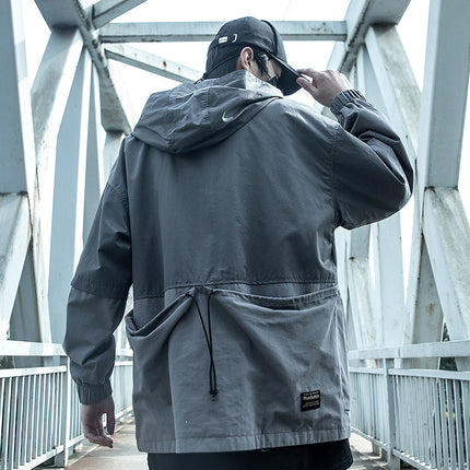 Multi-pocket Functional Hooded Work Jacket