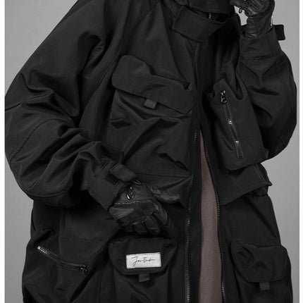 Men's Loose Casual Hooded Work Clothes Three-dimensional Jacket