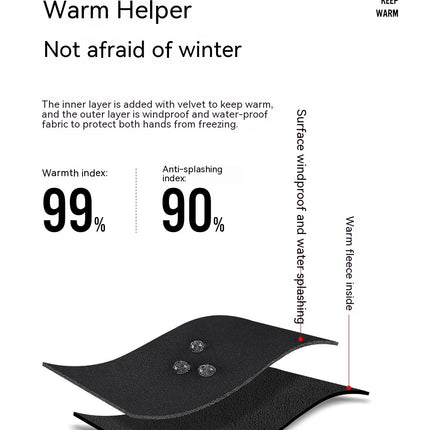 Outdoor Autumn And Winter Men's Warm Riding Gloves Touch Screen Wind-proof