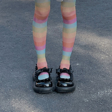 Thigh Mesh Stockings Color Women's Socks