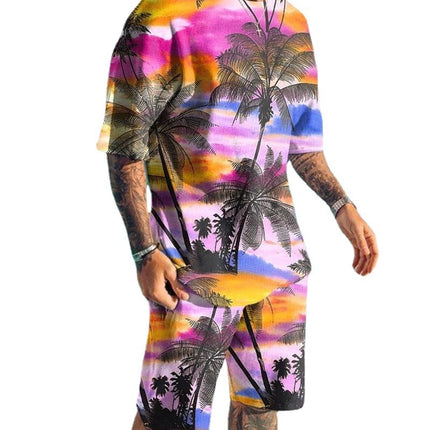 Digital Printing Men's T-shirt Sports Suit