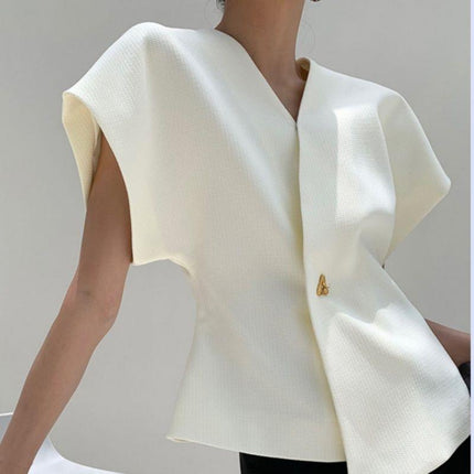 Vest Suit French Style Temperament Top For Women