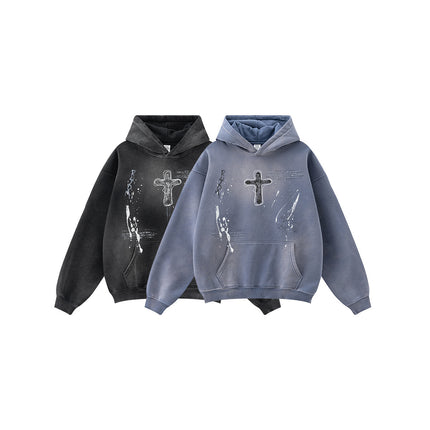 Men's Loose Street Hand-painted Couple Wear Hooded Sweater