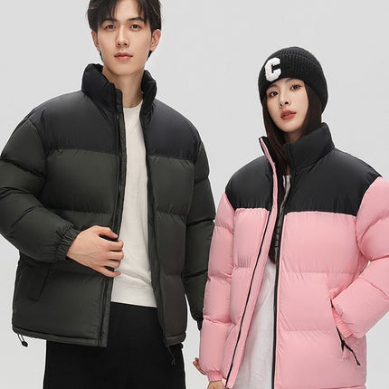 Men's Mid-length Slim-fit Retro Stand-up Collar Cotton-padded Coat