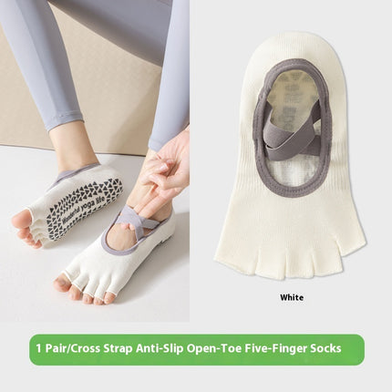 Open Toe Five Finger Yoga Socks Children's Professional Non-slip Summer Thin Short